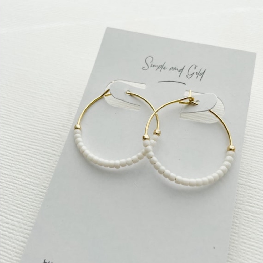 Beaded Hoop Earrings